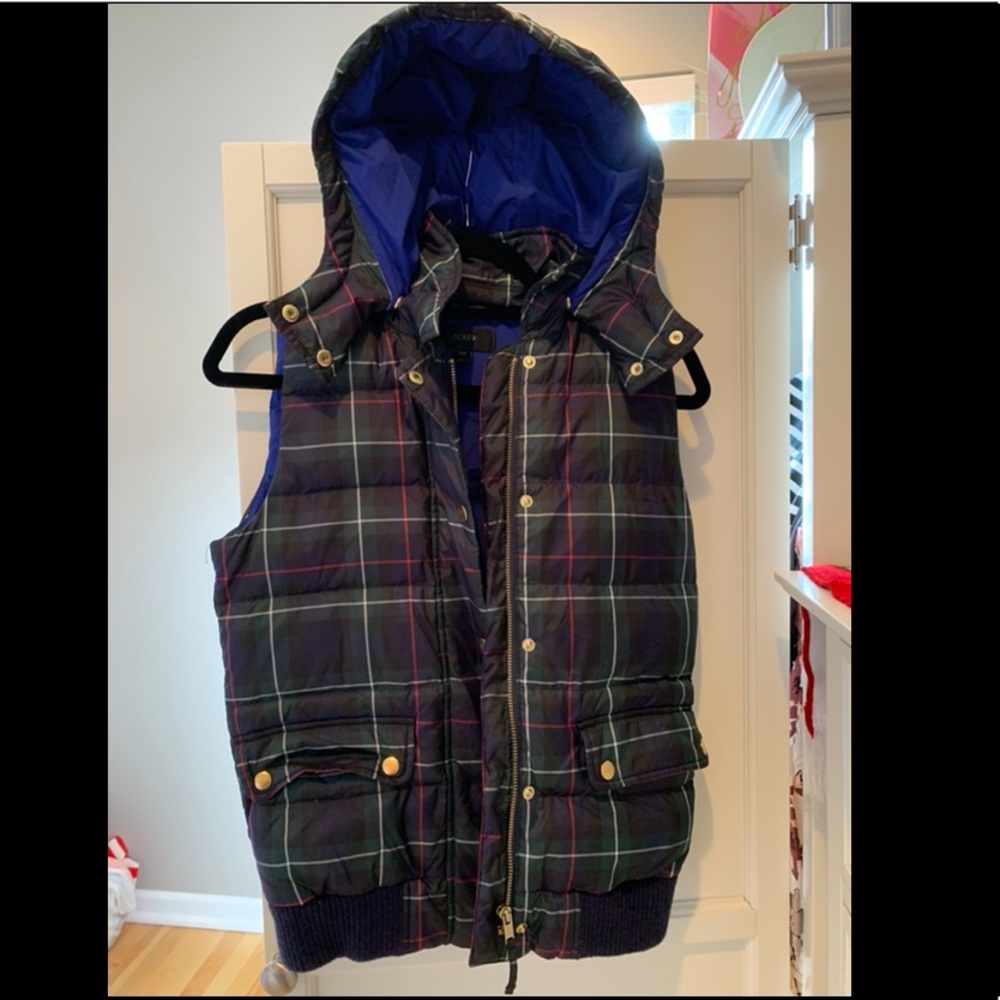 J. Crew plaid puffer Vest - Picture 2 of 6